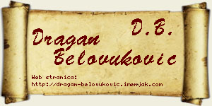 Dragan Belovuković vizit kartica